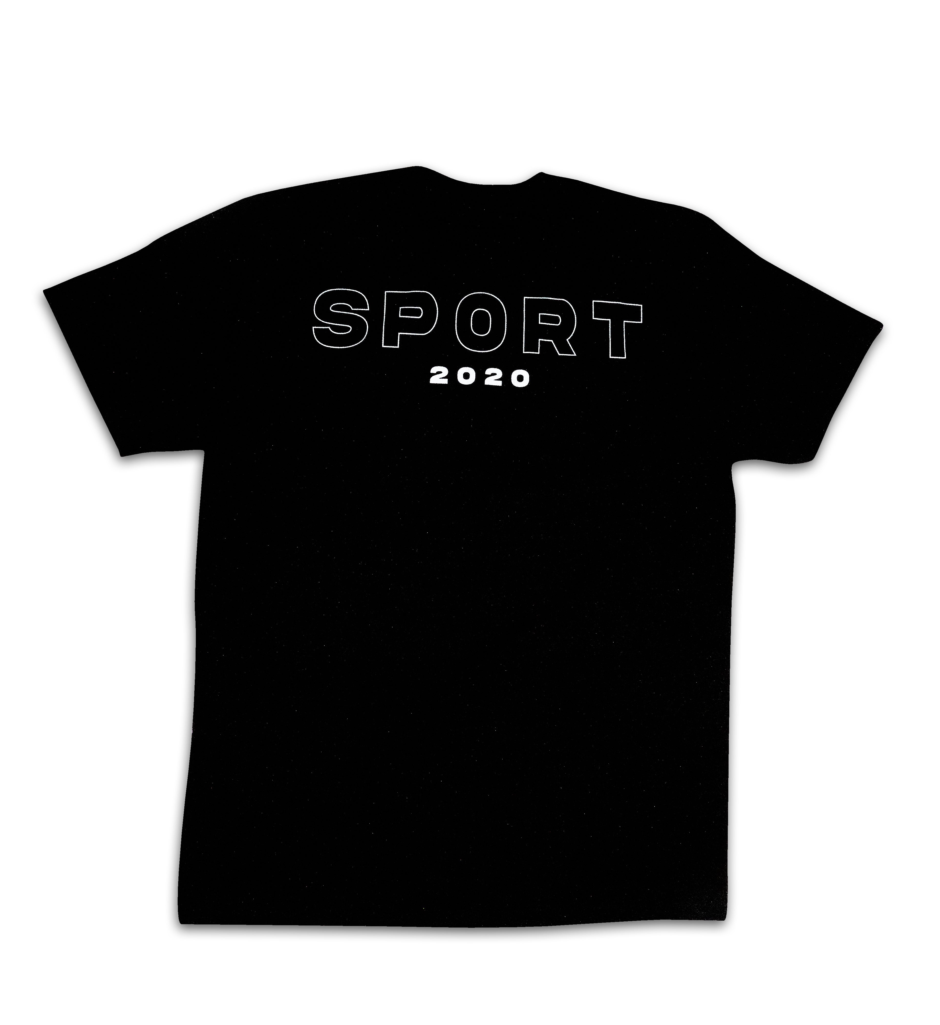Black SPORT Tee Blue Patch