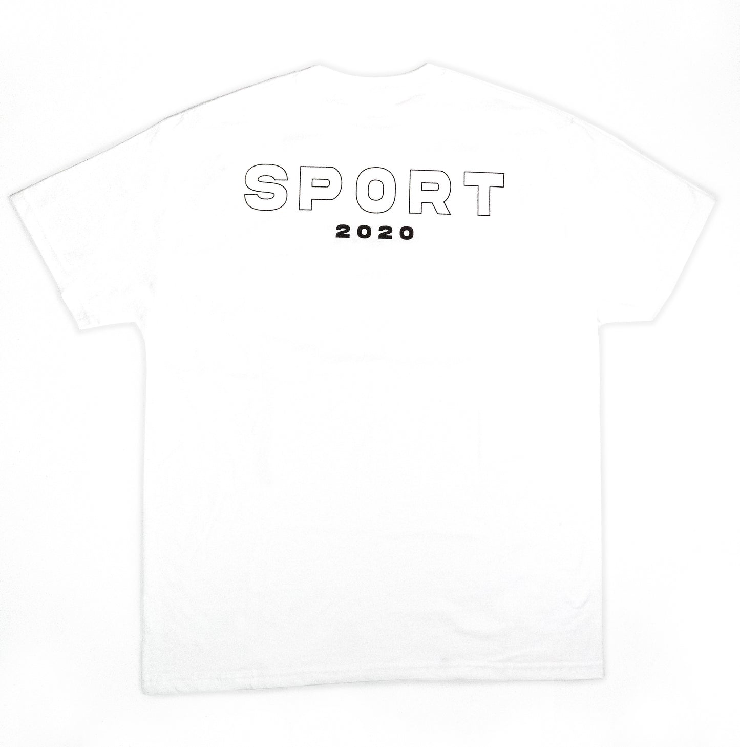White SPORT Tee BLUE PATCH