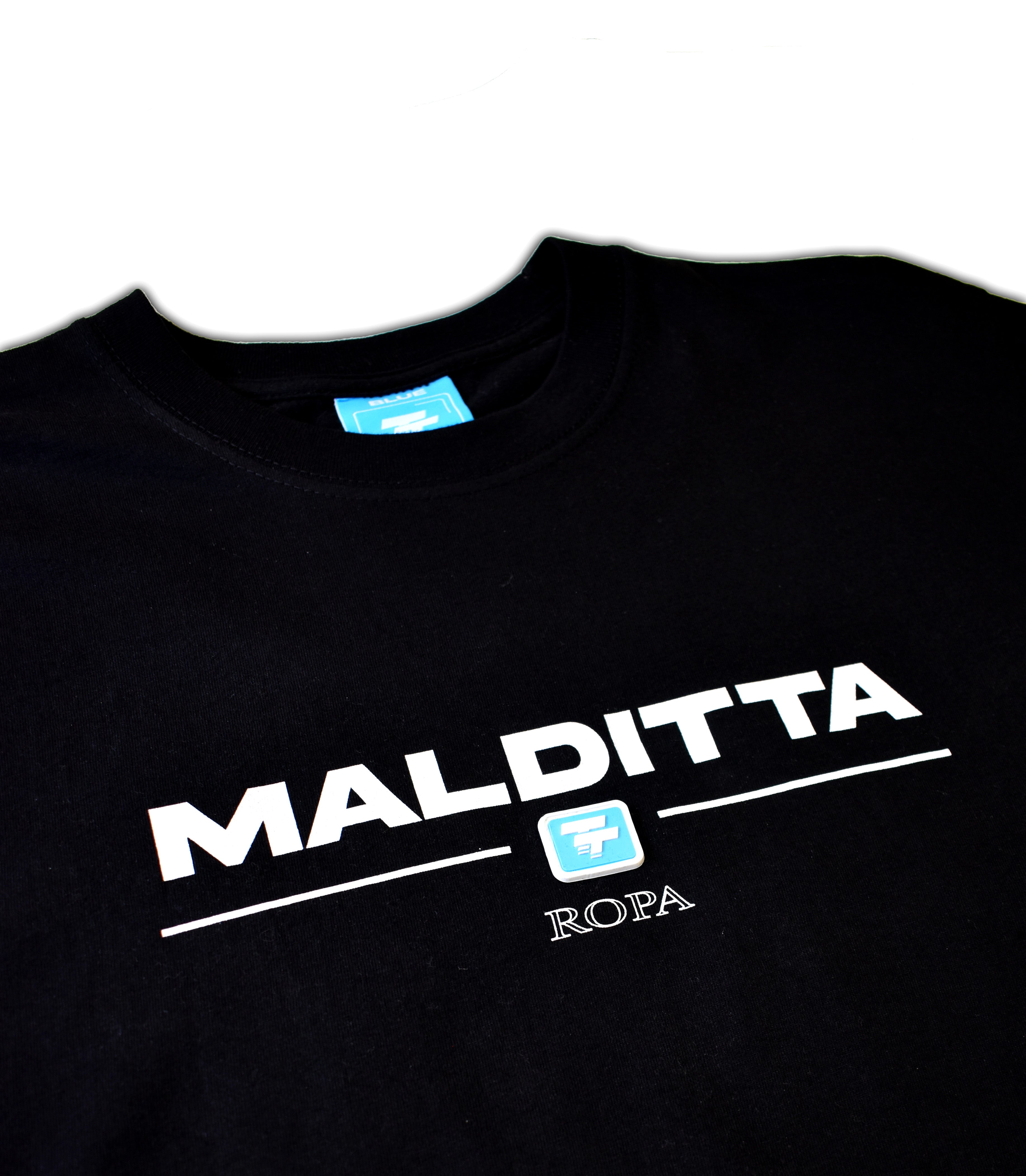 Black SPORT Tee Blue Patch